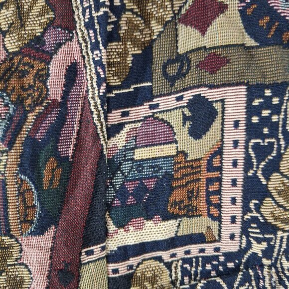 Vintage Karen Scott tapestry Deck of Cards Vest size Large - Picture 5 of 5